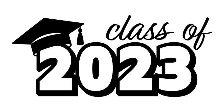  Class of 2023 with graduation hat
